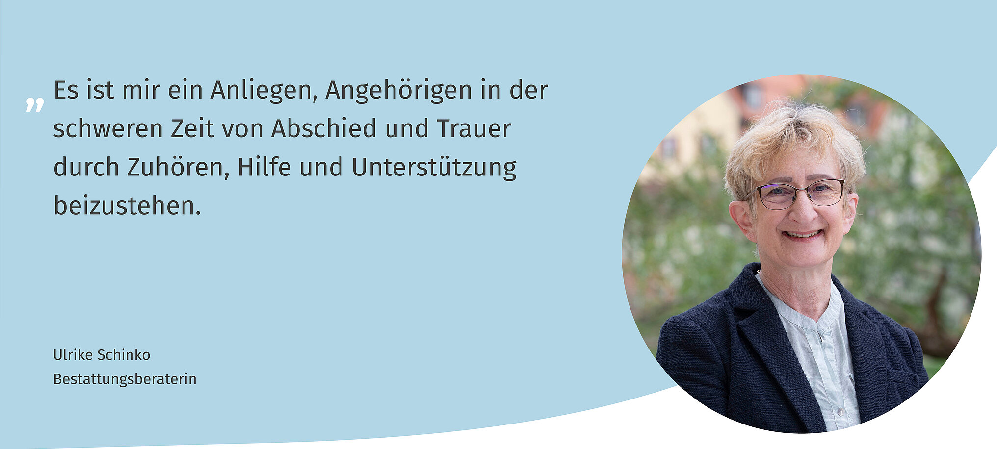 Ulrike Schinko von Bestattungen Friede in Regensburg erzählt von ihrer Motivation